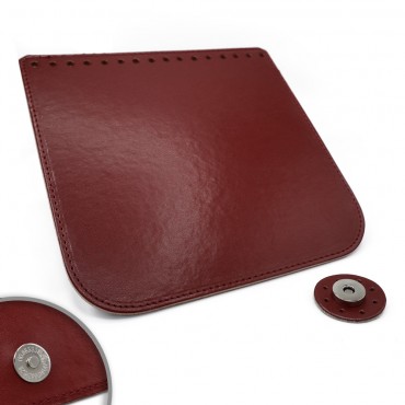 Patta World in ecopelle con chiusura magnetica made in Italy Bordeaux