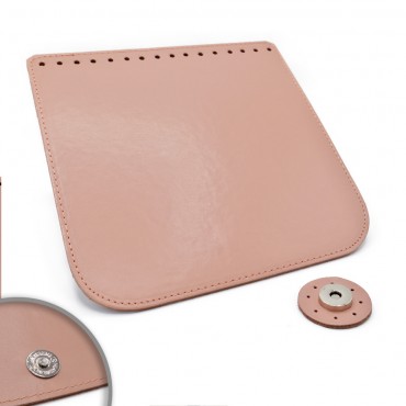 Patta World in ecopelle con chiusura magnetica made in Italy Cipria