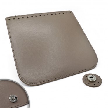 Patta World in ecopelle con chiusura magnetica made in Italy Tortora