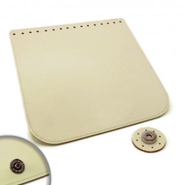 Patta World in ecopelle con chiusura magnetica made in Italy Panna