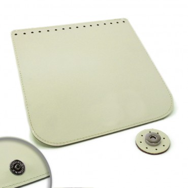 Patta World in ecopelle con chiusura magnetica made in Italy Crema