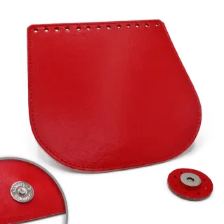 Solapa Globo de ecopiel con cierre magnético Made in Italy Rojo