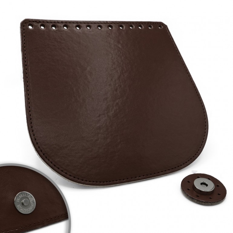 Patta Globo in ecopelle con chiusura magnetica made in Italy