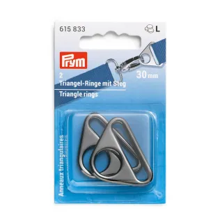 Triangle Rings for Bags with Carabiner Hook Made in Italy 2pcs Canna di fucile