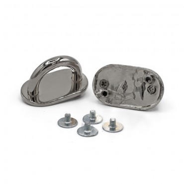 Ponticelli con viti ovale 35x20 Argento 2pz