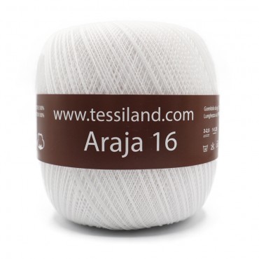 Araja filo di Scozia n16 gomitolo 100g Bianco