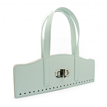 Set borsa Vintage in ecopelle con girello e manici su patella Tiffany