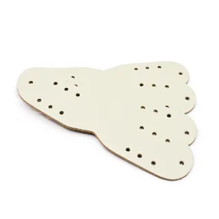 Anillos de soporte de ecol cuero para bolsos made in Italy 4pz Panna