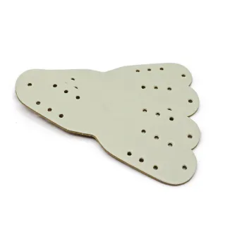 Anneaux en simili cuir pour sacs made in Italy 4pz Crema