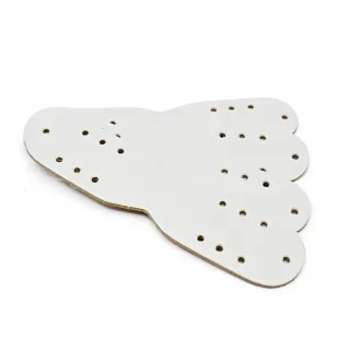 Anneaux en simili cuir pour sacs made in Italy 4pz Blanc