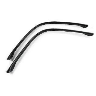 Wave Eco Leather Handles with Holes for Bags Made in Italy Black
