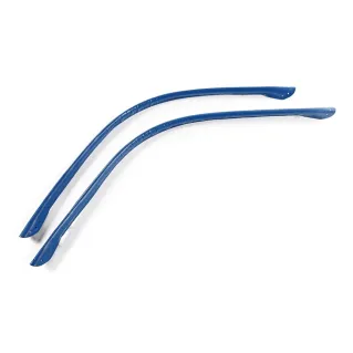 Poignées Wave en simili cuir avec trous pour sacs made in Italy Bluette