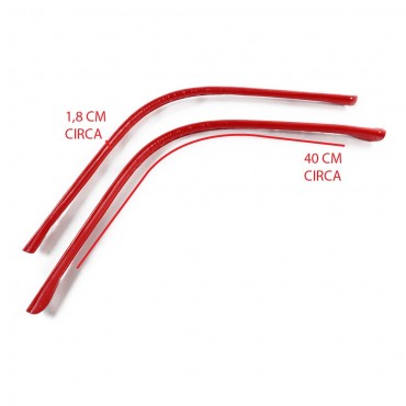 Crochet Handles for Bag in Eco-Leather Wave Tessiland Red