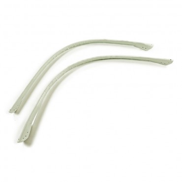 Manici Wave in ecopelle con fori per borse made in Italy Avorio