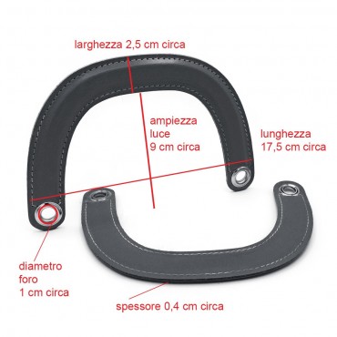 Handles DIOR Handmade Eco-Leather Handles in Gray: Refined Details Made in Italy | Tessiland