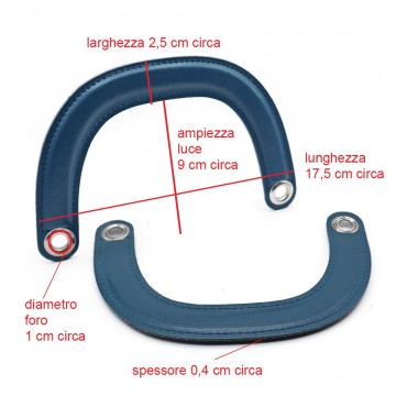 Manici DIOR Artigianali in Ecopelle Navy: Dettagli Raffinati Made in Italy | Tessiland