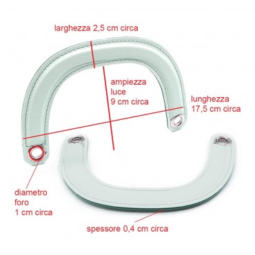 Handles DIOR Handmade Eco-Leather Handles in Tiffany: Refined Details Made in Italy | Tessiland