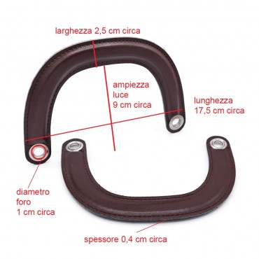 Handles DIOR Handmade Eco-Leather Handles in Brown: Refined Details Made in Italy | Tessiland