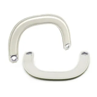 Dior Eco-Leather Reinforced Handles with Holes 2 pcs Panna
