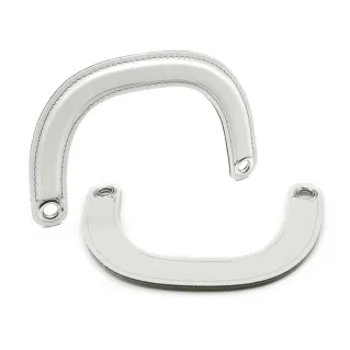 Dior Eco-Leather Reinforced Handles with Holes 2 pcs White
