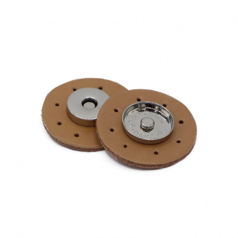 Chiusura Magnetica in Ecopelle Beige cucibile| Tessiland