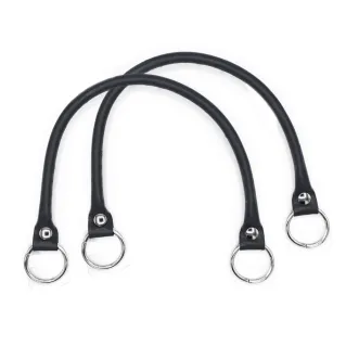 Asas Circle Ecopiel Reforzadas con Anillos Plateados 43cm 2pz Gris