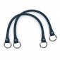 Pair of Circle handles in Ecopelle for crochet creations Blue | Tessiland