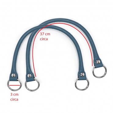 Pair of Circle handles in Ecopelle for crochet creations Avio | Tessiland