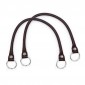 Pair of Circle handles in Ecopelle for crochet creations Brown | Tessiland