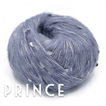 Gomitolo misto mohair con paillettes a goccia Prince Carta Zucchero 50 gr | Tessiland