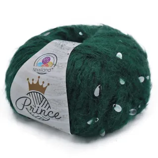 Prince mohair blend with drop sequins yarn ball 50g Petrolio