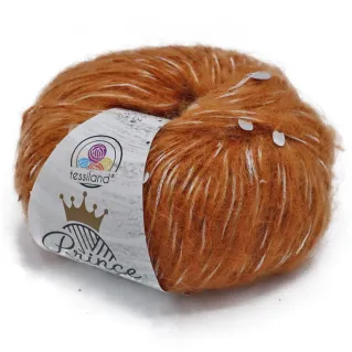 Prince mélange mohair avec paillettes goutte pelote 50g Senape