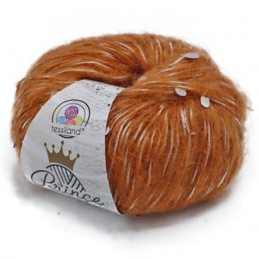 Prince misto mohair con paillettes a goccia gomitolo 50g Senape