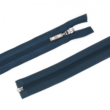 Zip Divisibile a Spirale Nylon 5 mm per Giubbini Cardigan 1 pz Denim