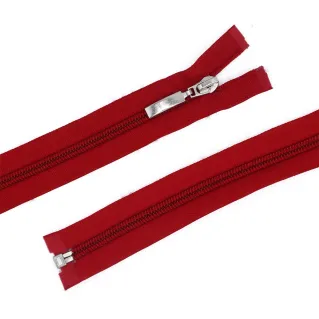 Zip Séparable en Nylon Spiral 5 mm pour Vêtements de Cardigan 1 pièce Rouge