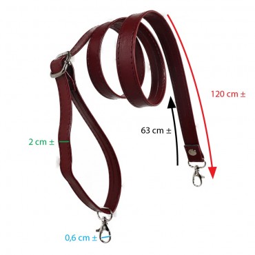 Sangle de sac Old Style Bordeaux pour créations au crochet | Tessiland