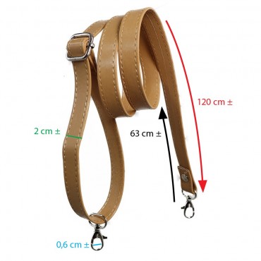 Old Style Beige Bag Strap for Crochet Creations | Tessiland