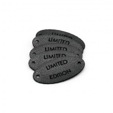 Targhette Handmade ecopelle Limited- Titanium 5 pz