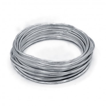 Filo metallico modellabile in alluminio per bijoux e fiocchi nascita 10mt Argento