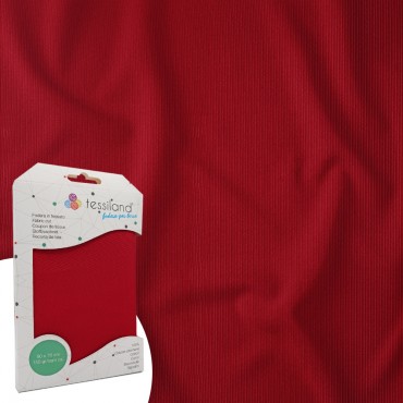 Fodera Ottoman in puro cotone per borse e cuscini Cremisi