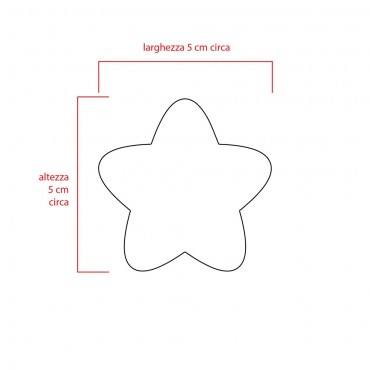 Pannolenci 3 D Stelle Grigio 5cm