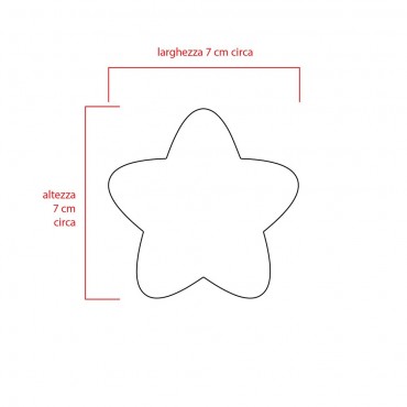 Pannolenci 3 D Stelle Grigio 7cm