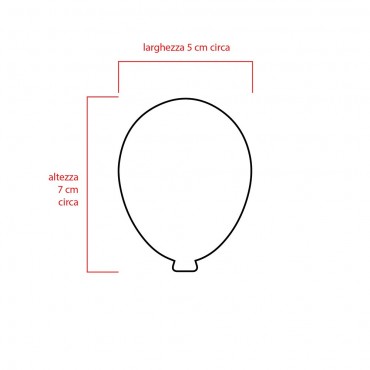 Pannolenci 3 D Palloncini Blu 7cm