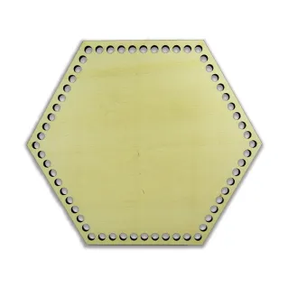 Hexagon Wooden Base 21x18 cm for Bags | Tessiland