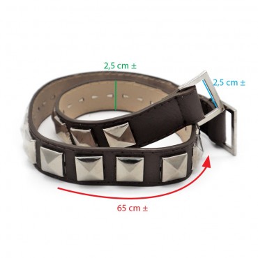 MA133-Shoulder strap with upholstery nails-Brown