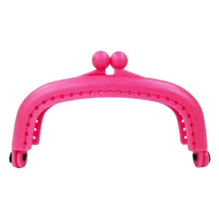 Cierre clic clac Modern rectangular de plástico para monederos Fuxia