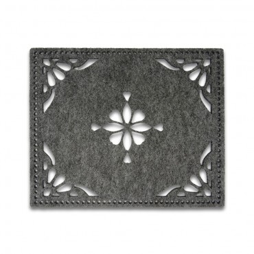 Patella square in feltro taglio laser per borse 22x18cm