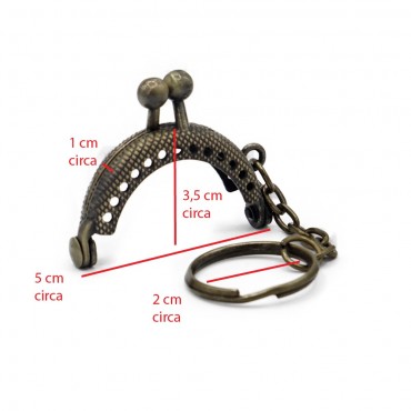 Clic Clac Key ring 5x3.5 cm Bronze