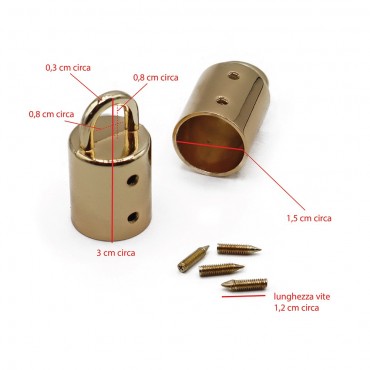 Campanella occhiello fisso Oro 2pz