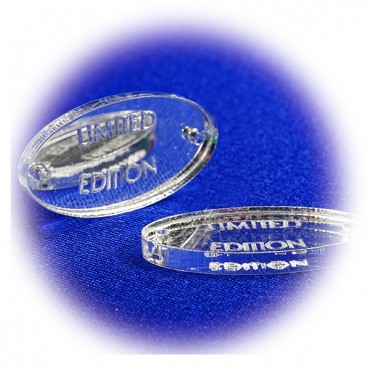 Etiqueta Handmade Plexi efecto Espejo Plata dibujo Limited-5 pz